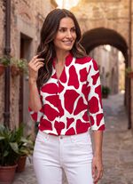 Shirtbluse mit Stehkragen 